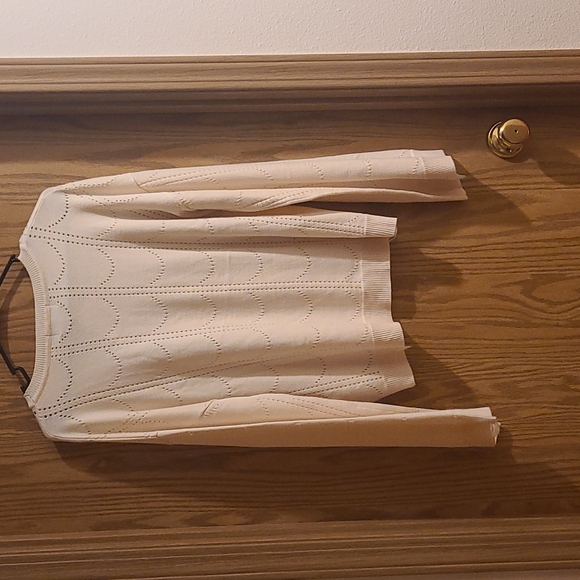 Beige Flare Sleeve Sweater - Picture 6 of 7